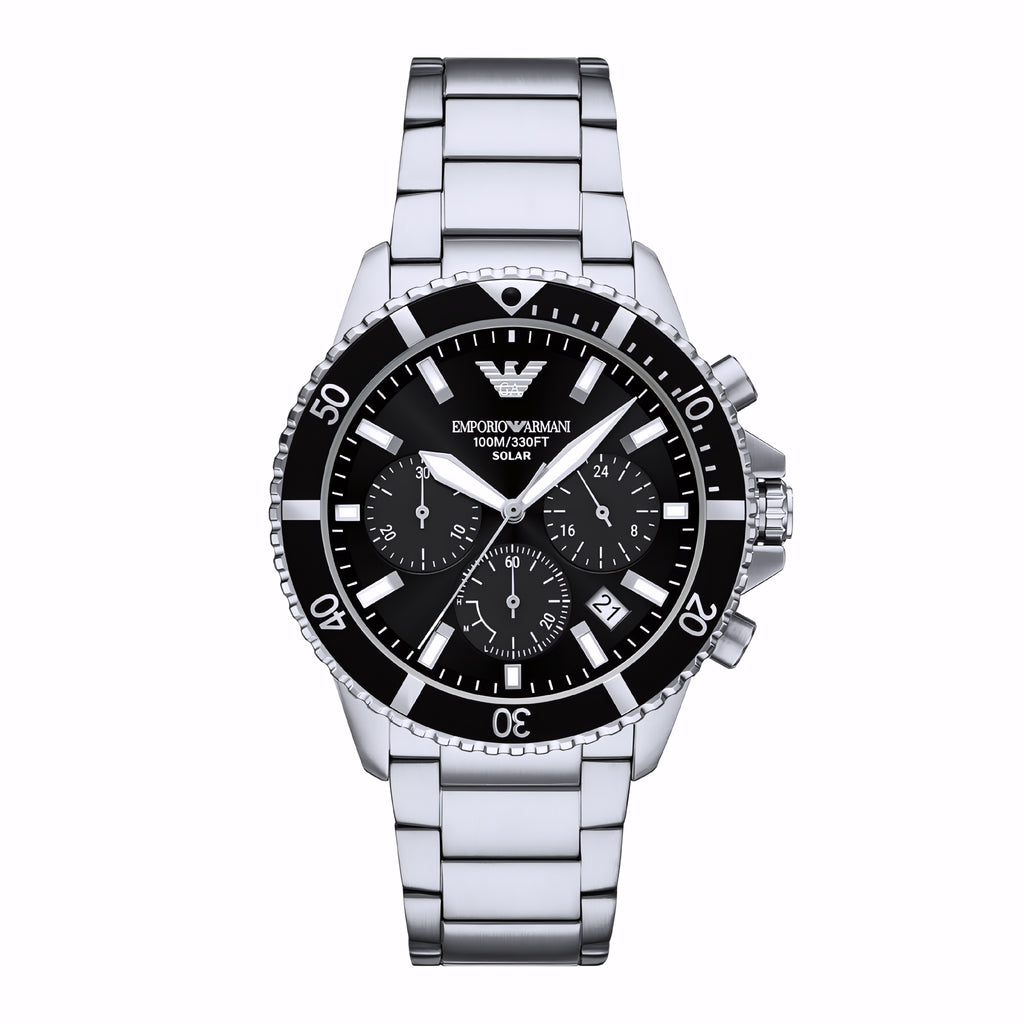 Emporio Armani World Explorer solar-powered chronograph watch
