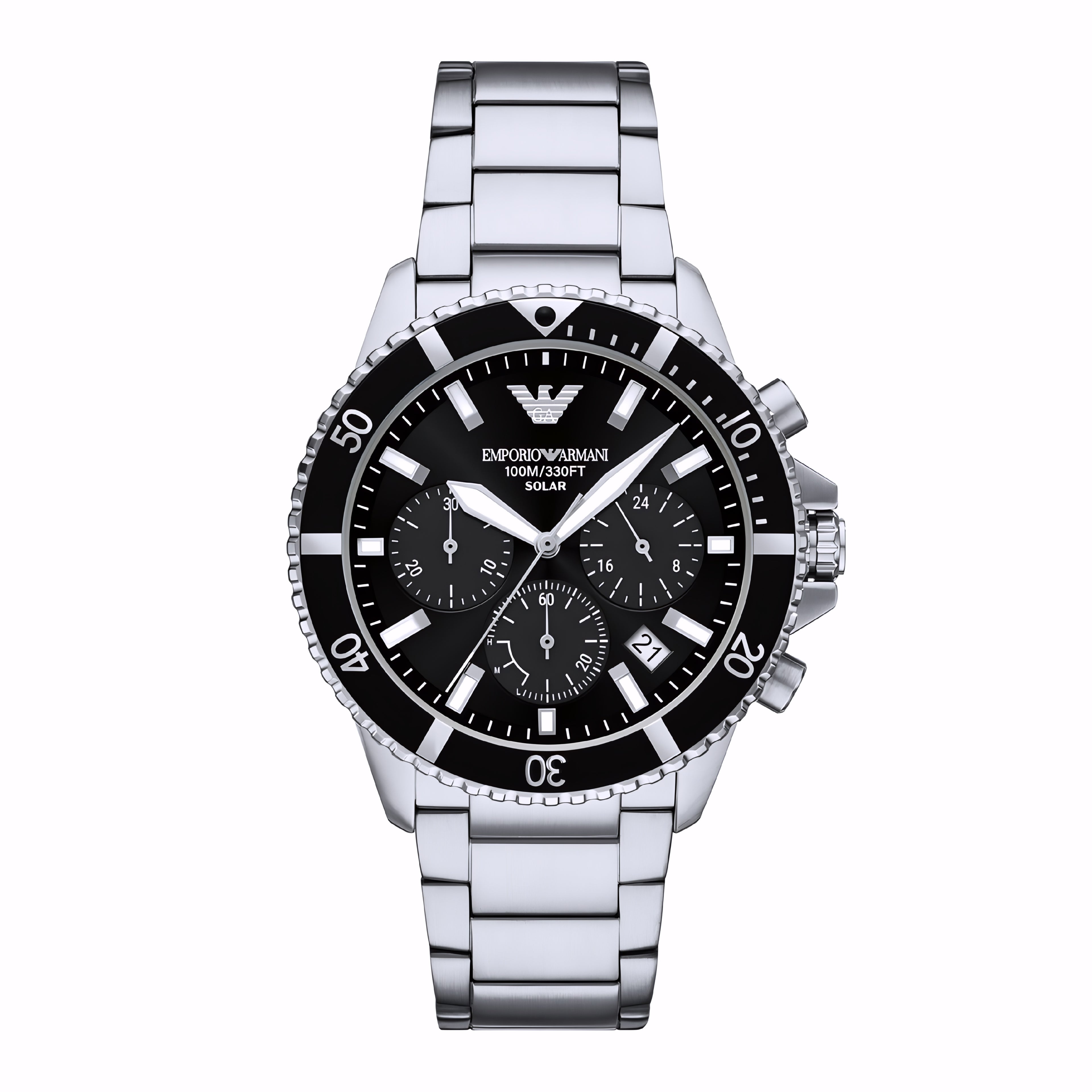 Emporio Armani World Explorer solar-powered chronograph watch
