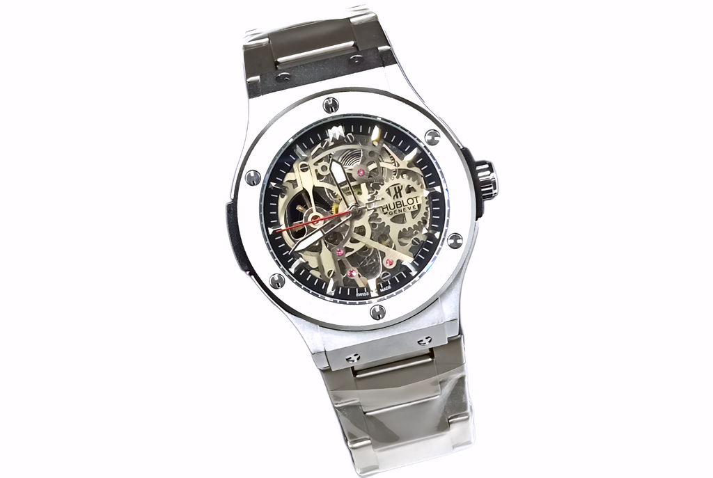 This is a Hublot automatic mechanical wristwatch.