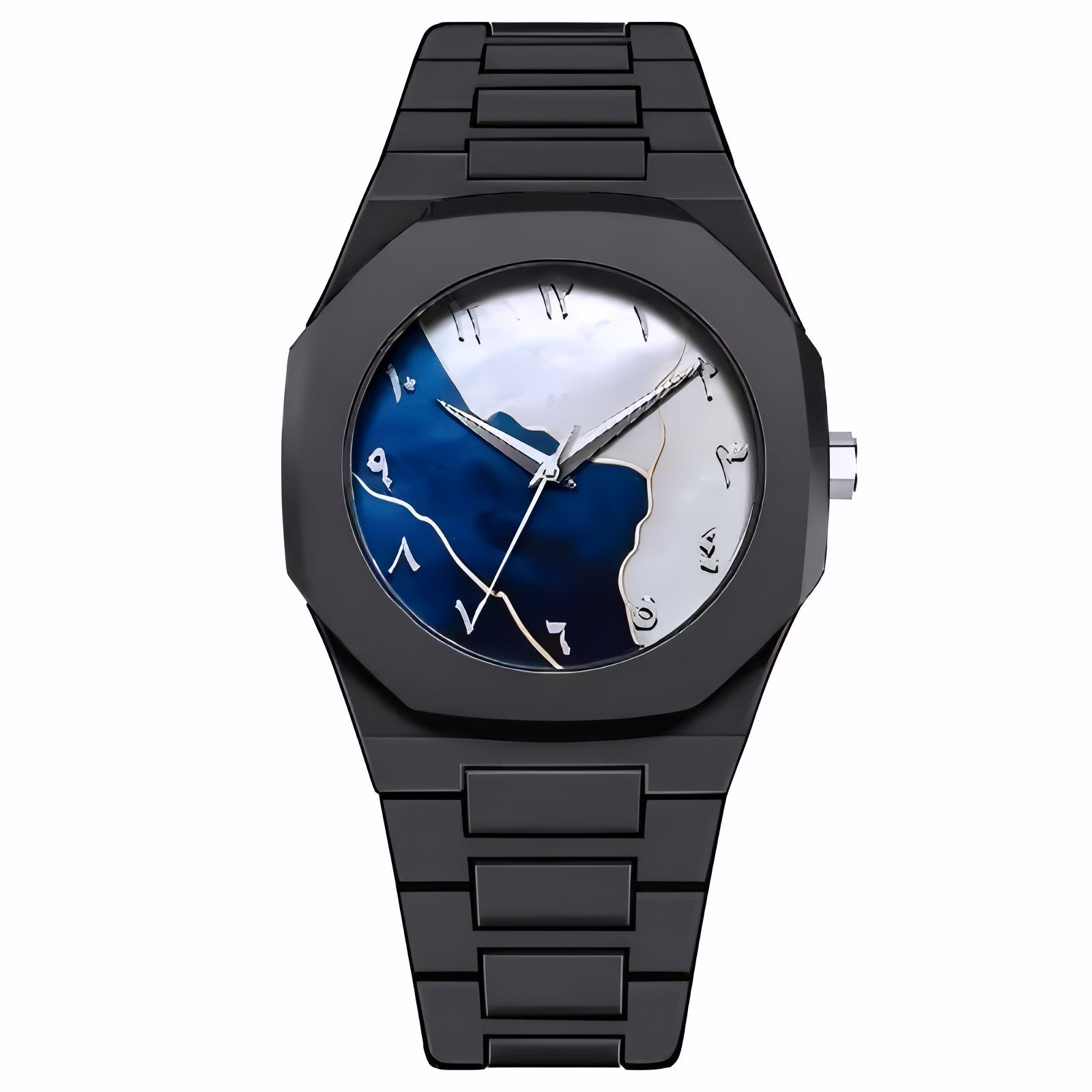 black Aura polycarbonate Arabic numeral watch