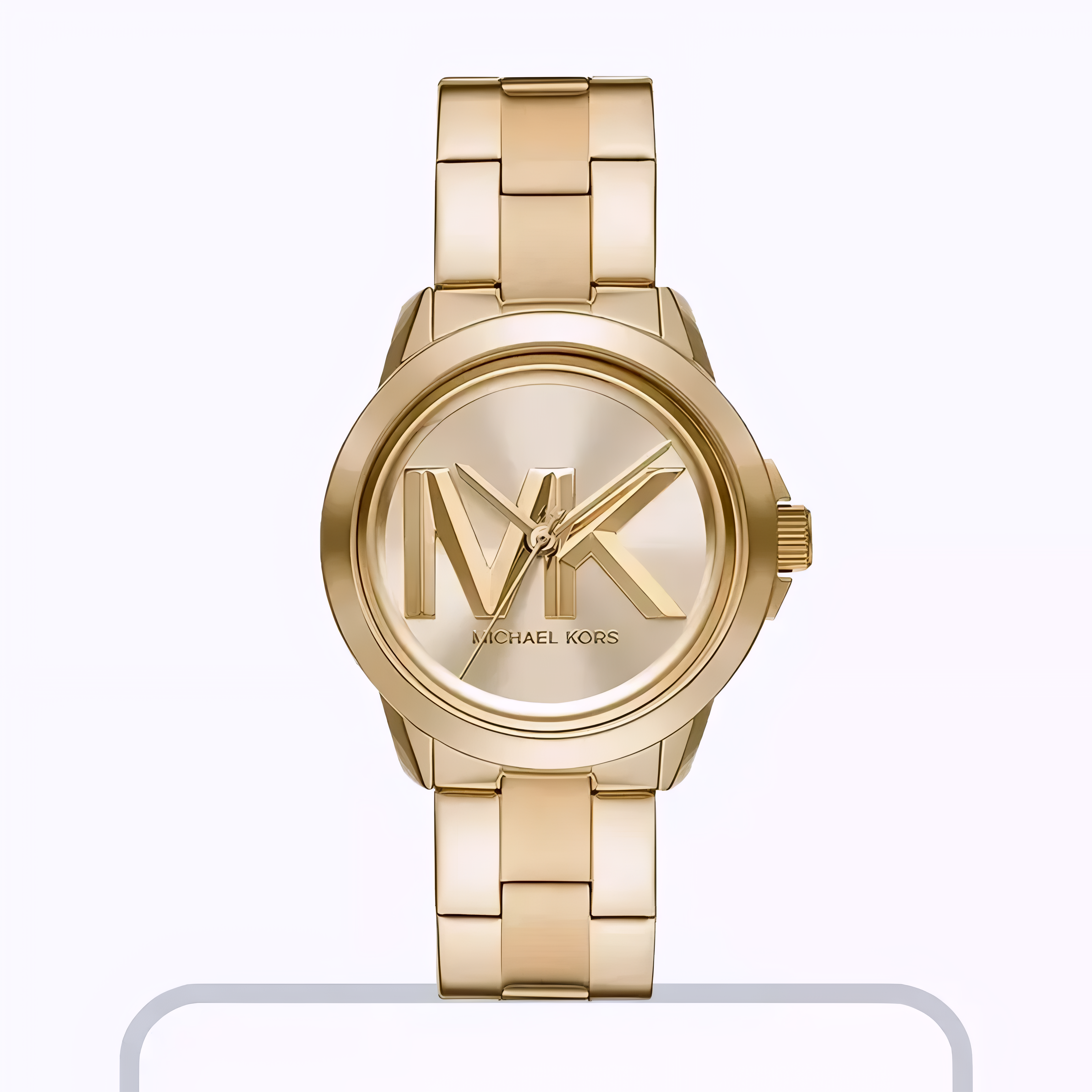 This is a Michael Kors Brynn gold-tone stainless steel ladies watch.