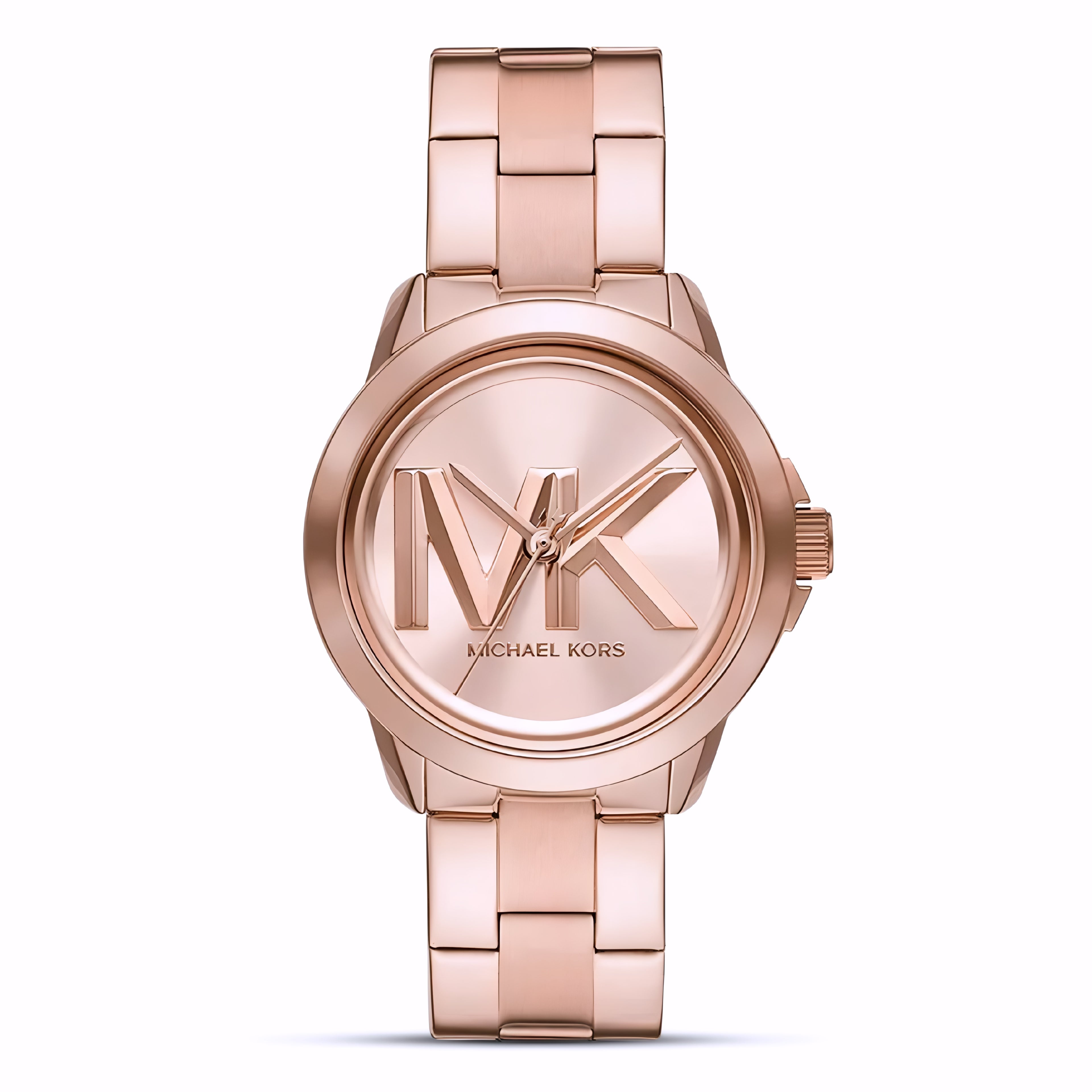 This is a Michael Kors Brynn gold-tone stainless steel ladies watch.