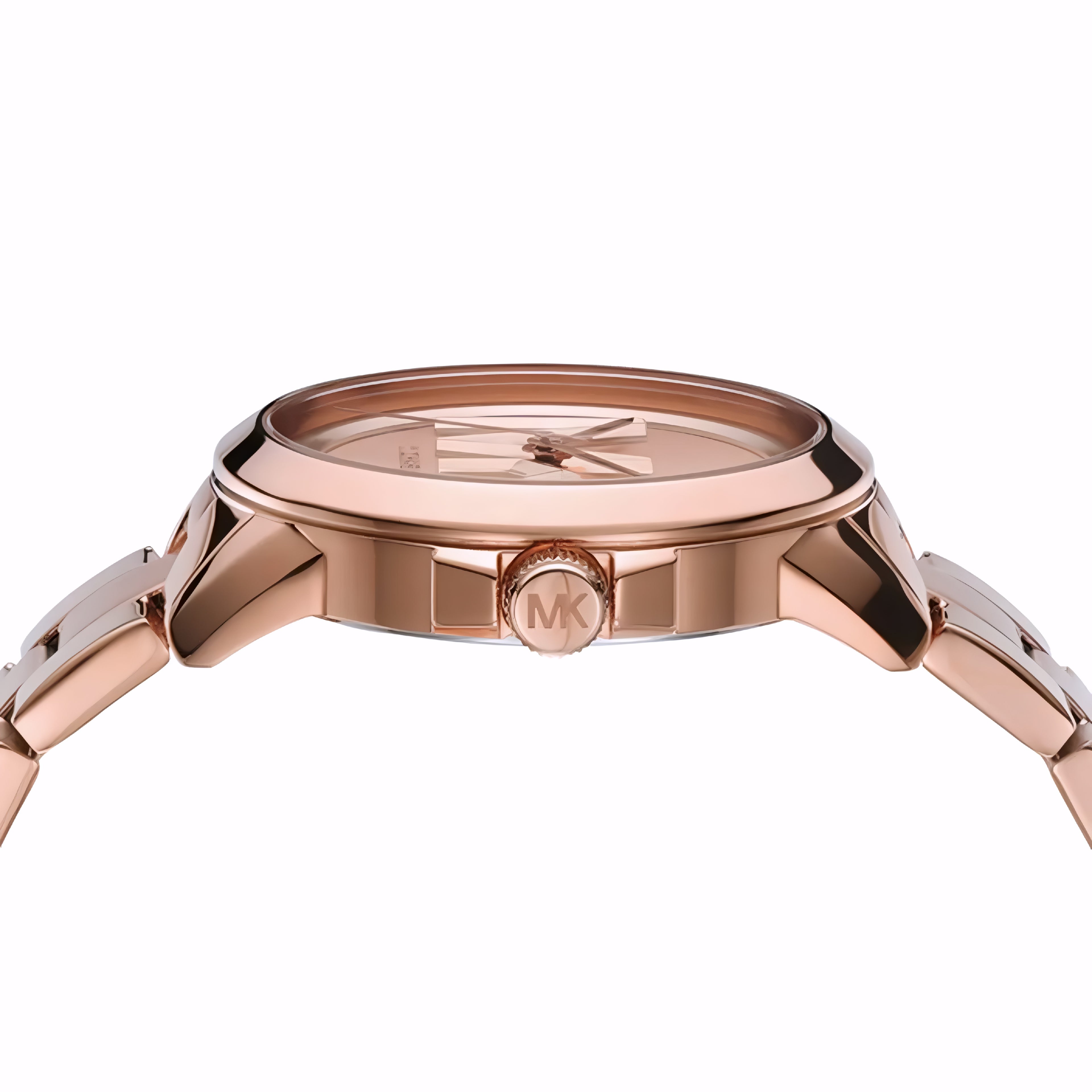 This is a Michael Kors Brynn gold-tone stainless steel ladies watch.