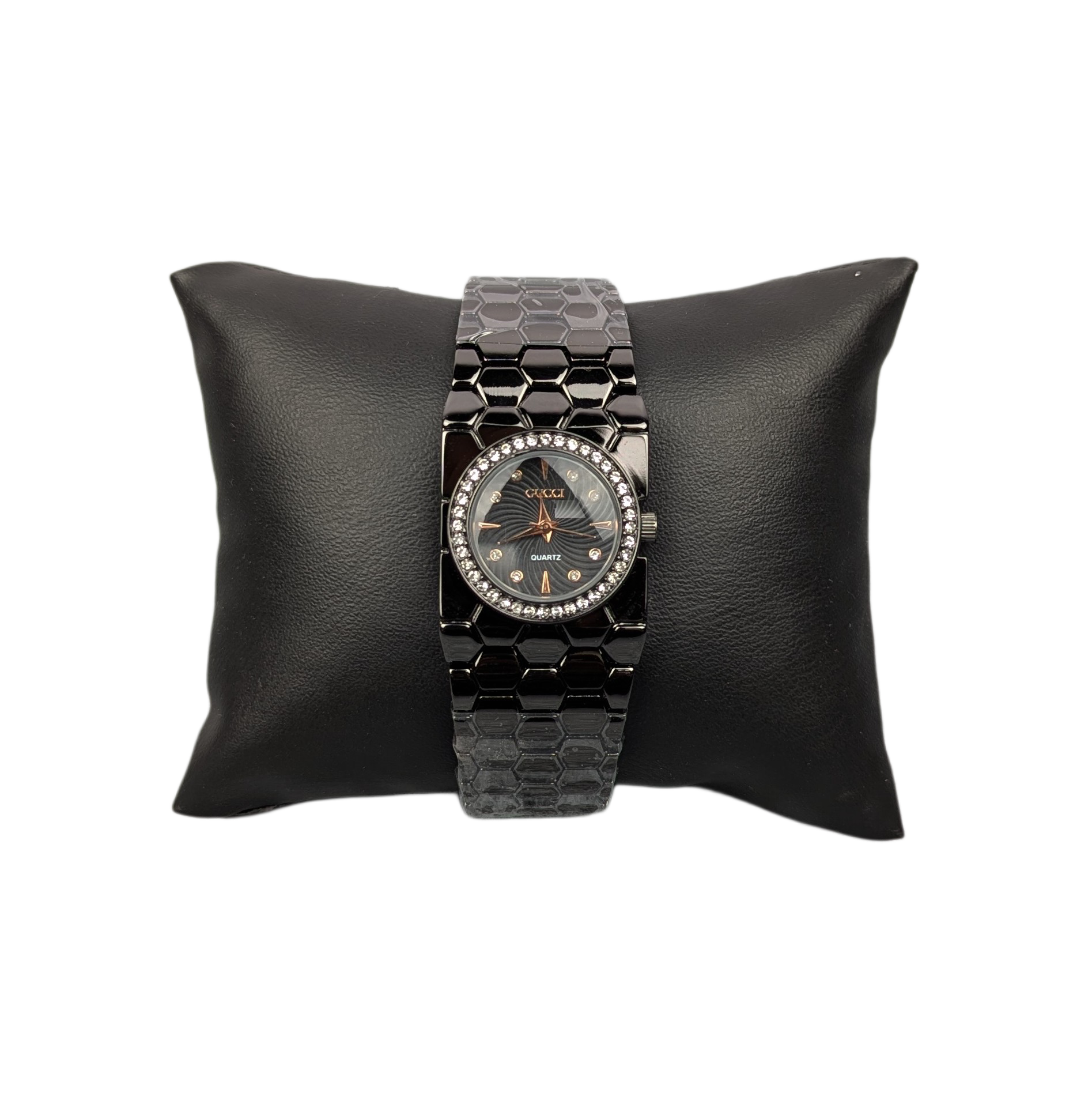 Gucci unique hexagonal link bracelet watch
