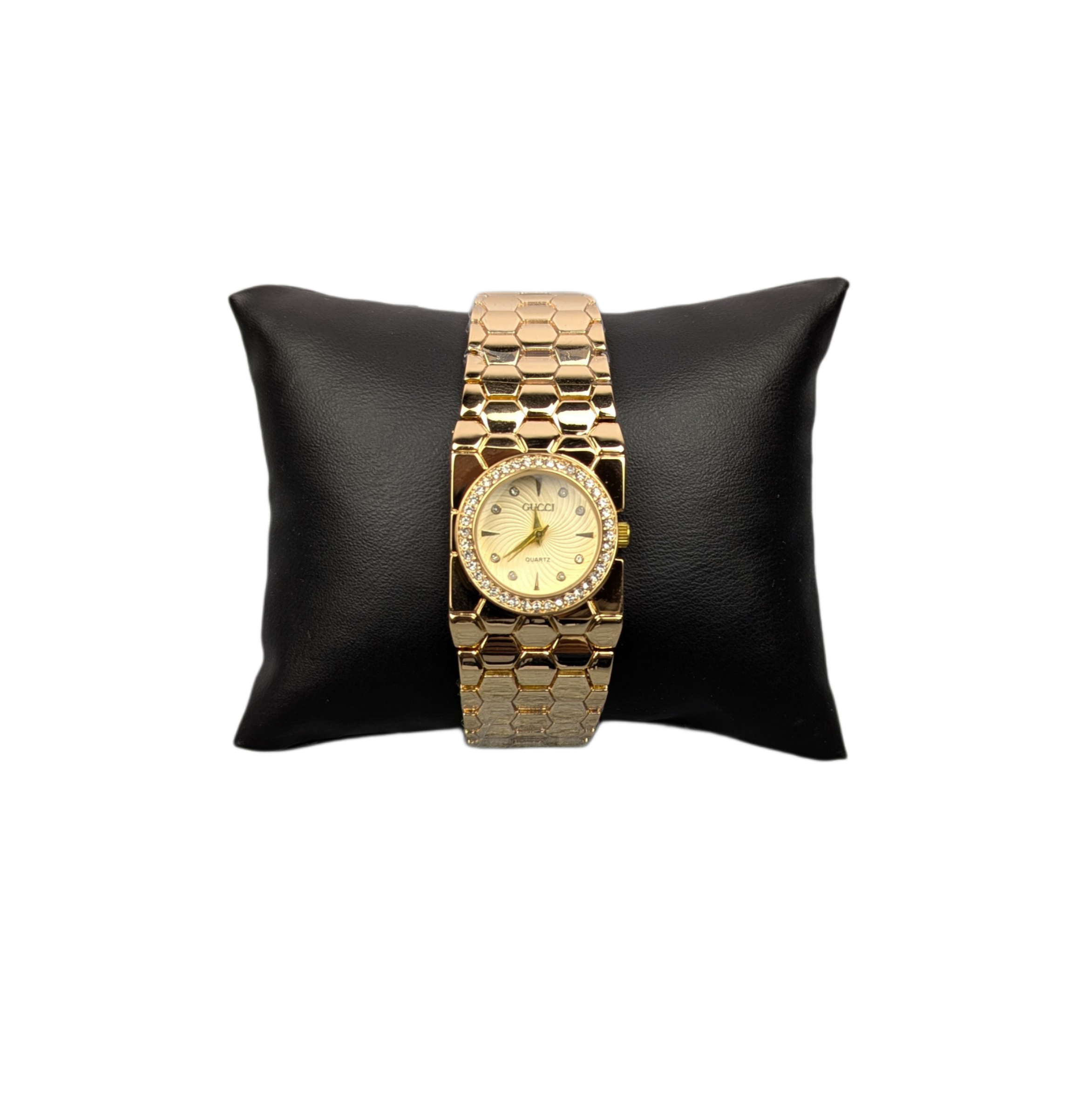 Gucci unique hexagonal link bracelet watch