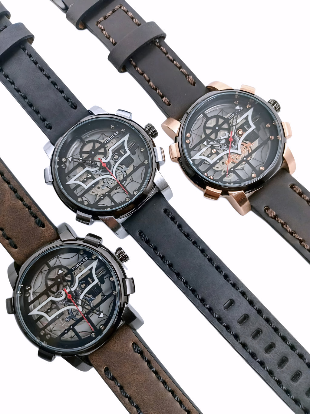Tubular Luminous (Batman Edition) skeleton analog watch